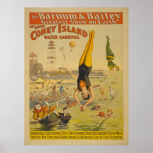 Het Great Coney Island Water Carnival Poster