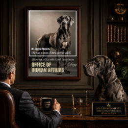 Het Great Dane Bureau voor Menselijke Aangelegenhe Troffee Gedenkplaat