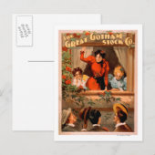 Het Great Gotham Stock Co. Theater Poster Briefkaart (Voorkant / Achterkant)