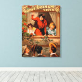 Het Great Gotham Stock Co. Theater Poster Canvas Afdruk (Insitu (Houten vloer))