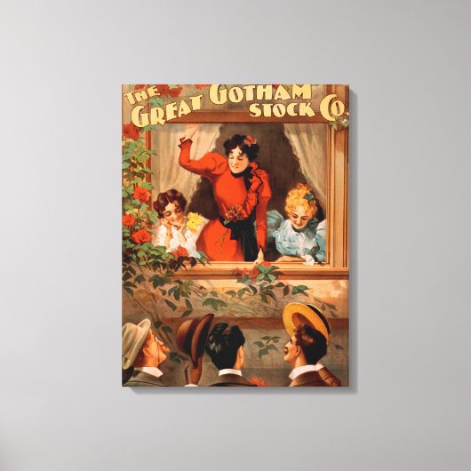 Het Great Gotham Stock Co. Theater Poster Canvas Afdruk (Voorkant)