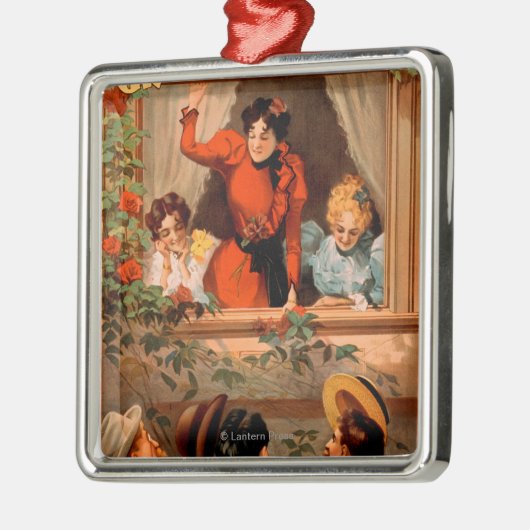 Het Great Gotham Stock Co. Theater Poster Metalen Ornament (Links)