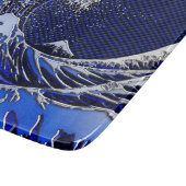 Het Great Hokusai Wave chrome koolstofvezel Decor Snijplank (Hoek)