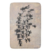 Het Great Hunt Petroglyph-paneel Badmat (Voorkant Verticaal)