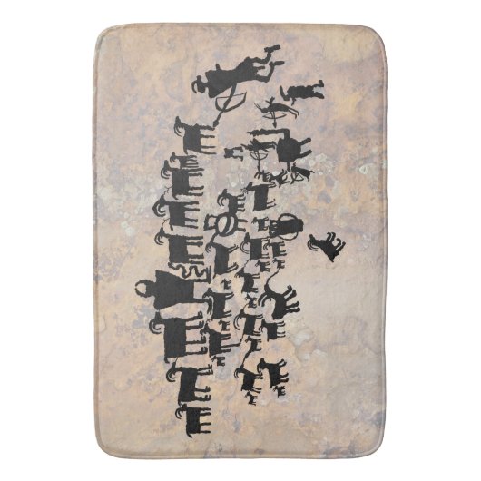 Het Great Hunt Petroglyph-paneel Badmat (Voorkant Verticaal)