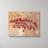 Het Great Hunt Petroglyph-paneel Canvas Afdruk (Voorkant)