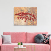 Het Great Hunt Petroglyph-paneel Canvas Afdruk (Insitu (Woonkamer))