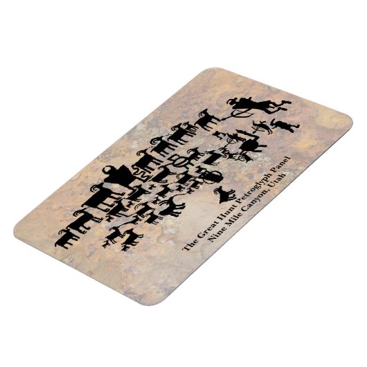 Het Great Hunt Petroglyph-paneel Magneet (Linkerzijde)