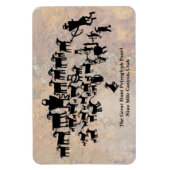 Het Great Hunt Petroglyph-paneel Magneet (Verticaal)