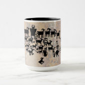 Het Great Hunt Petroglyph-paneel Mok (Midden)