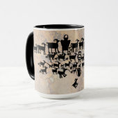 Het Great Hunt Petroglyph-paneel Mok (Voorkant links)