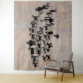 Het Great Hunt Petroglyph-paneel Wandkleed (In situ)