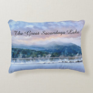 Het Great Sacandaga Lake w / brug en eiland Accent Kussen