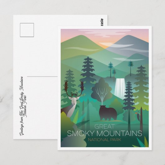 Het Great Smoky Mountains National Park Briefkaart (Voorkant / Achterkant)