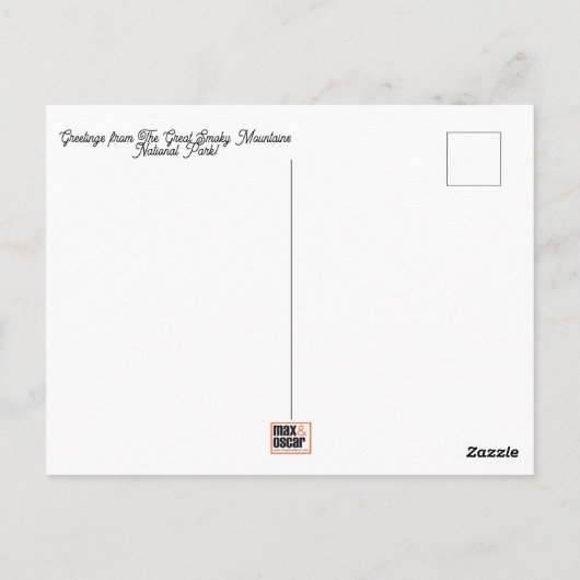 Het Great Smoky Mountains National Park Briefkaart (Achterkant)