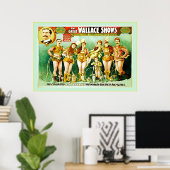 Het Great Wallace-Show ~  Circus-Poster Poster (Thuiskantoor)