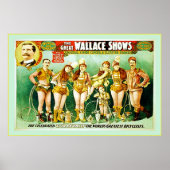 Het Great Wallace-Show ~ Circus-Poster Poster (Voorkant)