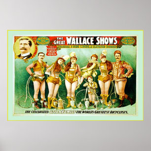 Het Great Wallace-Show ~  Circus-Poster Poster