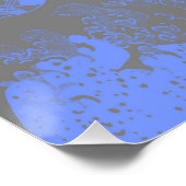 Het Great Wave Blue & Grey Poster (Hoek)