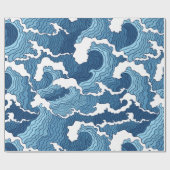 Het Great Wave Blue Pattern Cadeaupapier (Vlak)