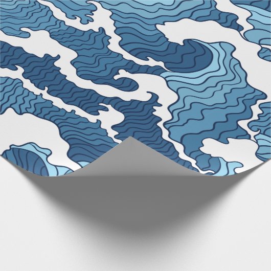 Het Great Wave Blue Pattern Cadeaupapier (Hoek)