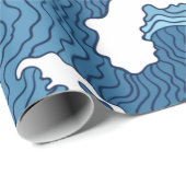 Het Great Wave Blue Pattern Cadeaupapier (Rol Hoek)
