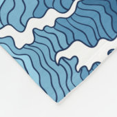 Het Great Wave Blue Pattern Fleece Deken (Hoek)