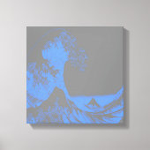 Het Great Wave Canvas Blauw & Grijs (Voorkant)