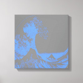 Het Great Wave Canvas Blauw & Grijs