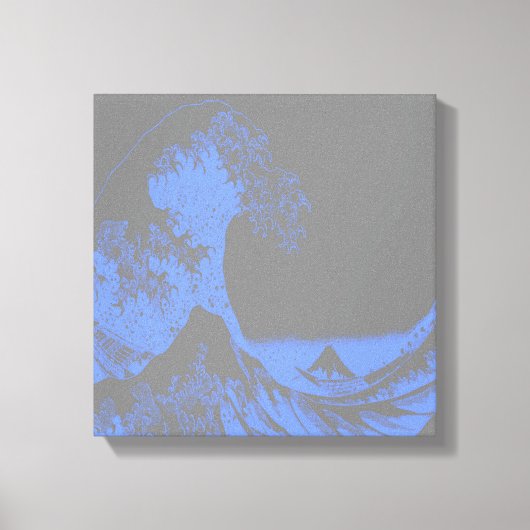 Het Great Wave Canvas Blauw & Grijs (Voorkant)