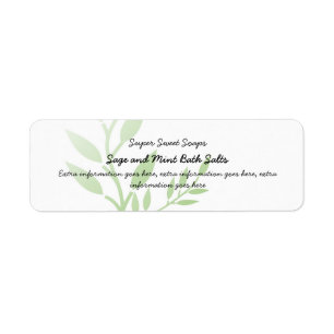 Het Green Leaves Bath Spa Etiket van Producten