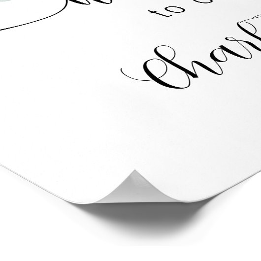 Het greenery script van het huwelijk verwelkomd poster (Hoek)