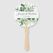 Het Greenery Wedding Script Program van de Natuur  Handwaaier (Voorkant)