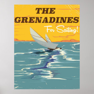 Het Grenadines Vintage-poster. Poster