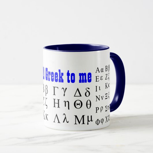 Het Grieks voor mij mok (Voorkant rechts)