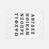 Het Griekse alfabet Fleece Deken (Voorkant (Horizontaal))