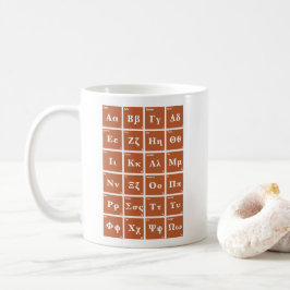 Het Griekse alfabet Koffiemok