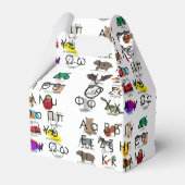 Het Griekse alfabet schrijft woorden en Afbeelding Bedankdoosjes (Achterkant)