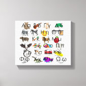 Het Griekse alfabet schrijft woorden en Afbeelding Canvas Afdruk (Voorkant)