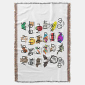 Het Griekse alfabet schrijft woorden en Afbeelding Deken (Voorkant Verticaal)