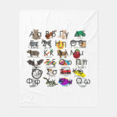 Het Griekse alfabet schrijft woorden en Afbeelding Fleece Deken (Voorkant)