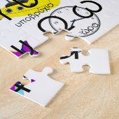 Het Griekse alfabet schrijft woorden en Afbeelding Legpuzzel (Zijkant)