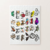 Het Griekse alfabet schrijft woorden en Afbeelding Legpuzzel (Verticaal)