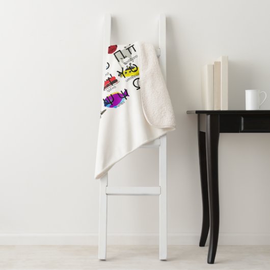 Het Griekse alfabet schrijft woorden en Afbeelding Sherpa Deken (In situ)