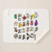 Het Griekse alfabet schrijft woorden en Afbeelding Sherpa Deken (Voorkant (horizontaal))