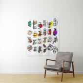 Het Griekse alfabet schrijft woorden en Afbeelding Wandkleed (In situ)