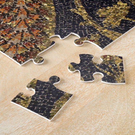 Het Griekse Chi Rho Byzantijnse mozaïek icoon Legpuzzel (Zijkant)