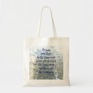 Het Griekse Citaat van de Rivier van Heraclitus Tote Bag