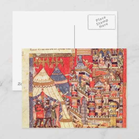 Het Griekse Kamp en de Stad van Troy Briefkaart (Voorkant / Achterkant)