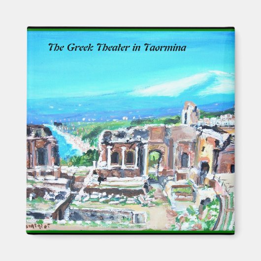Het Griekse theater in Taormina - Magnet (Voorkant)